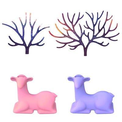 DIY Crystal Dropper Resin Mold, Deer Horn Tree Branch Display Stand, Jewelry Display Table, Silicone Mold