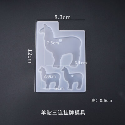 DIY Crystal Dropping Glue Mold Hanging Mold Elephant Alpaca Polar Bear Triple Size Silicone Mold