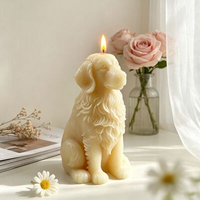 New Golden Retriever Dog Silicone Mold DIY Animal Aromatherapy Candle Ornament Gypsum Mold Wholesale