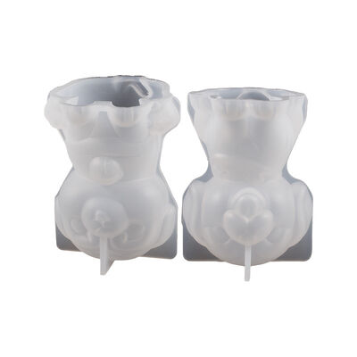 Crystal Drip Glue 3D Dog Mold Cartoon Animal Mirror Laifu Golden Retriever Dog Gypsum Candle Silicone Mold