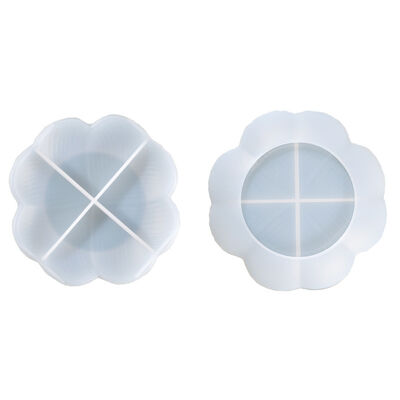 DIY Crystal Dropper Plate Mold Petal Storage Plate Clover Fruit Plate Plate Silicone Mold