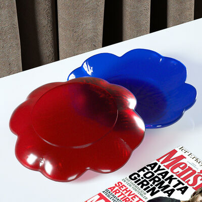 DIY Crystal Dropper Plate Mold Petal Storage Plate Clover Fruit Plate Plate Silicone Mold