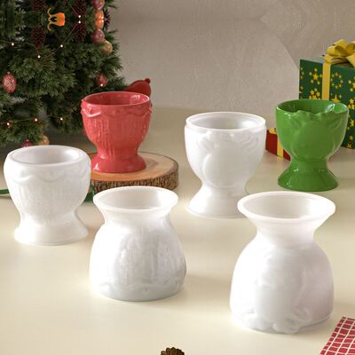 DIY Aromatherapy Gypsum Deer Pattern Yarn Weaving Pattern Storage Jar Candle Cup Silicone Mold