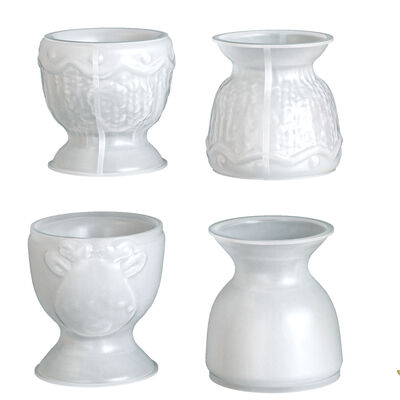 DIY Aromatherapy Gypsum Deer Pattern Yarn Weaving Pattern Storage Jar Candle Cup Silicone Mold