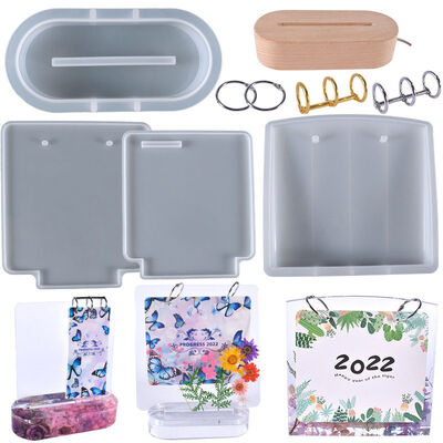 DIY Crystal Dropper Mold Calendar Hanging Board 2022-2023 Notepad Album Silicone Mold Wholesale