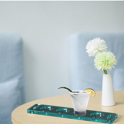 DIY Crystal Drip Glue Red Wine Glass Tray Mold Glass Tray Pad Platform Silicone Mold In Stock