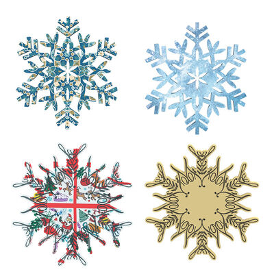 DIY Crystal Resin Mold Snowflake Hanging Ornament Cup Pad Multi-Purpose Silicone Mold Amazon Hot Sale