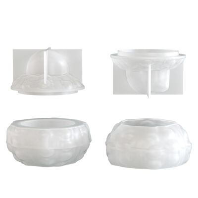 Cross Border New Product Hot Silicone Mold DIY Round Fat Conch Storage Can Candle Cup Gypsum Mold