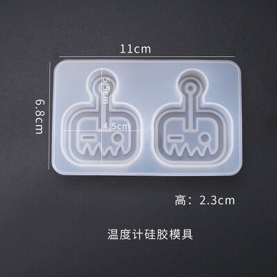 DIY Crystal Dropper Mold Thermometer Footprints Carrot Creative Cute Ornament Silicone Mold