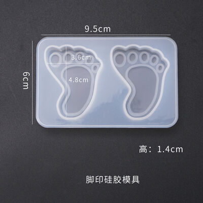 DIY Crystal Dropper Mold Thermometer Footprints Carrot Creative Cute Ornament Silicone Mold