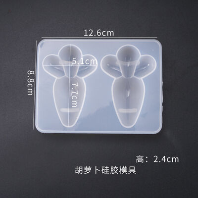 DIY Crystal Dropper Mold Thermometer Footprints Carrot Creative Cute Ornament Silicone Mold