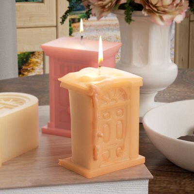 Thickened House Aromatherapy Candle Soap Dropping Mold DIY European Gypsum Castle House Silicone Mold