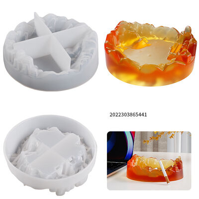 DIY Dropper Ashtray Mold Mountain Ice Crystal Cluster Ashtray Storage Box Gypsum Cement Silicone Grinding