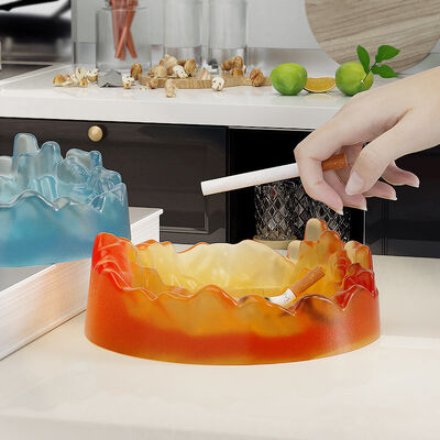 DIY Dropper Ashtray Mold Mountain Ice Crystal Cluster Ashtray Storage Box Gypsum Cement Silicone Grinding