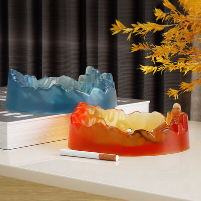DIY Dropper Ashtray Mold Mountain Ice Crystal Cluster Ashtray Storage Box Gypsum Cement Silicone Grinding