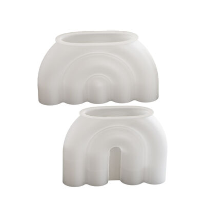 Nordic Modern Ins Style Four Hole Five Hole U-shaped Candle Holder Silicone Mold DIY Aromatherapy Gypsum Ornament Candle Base