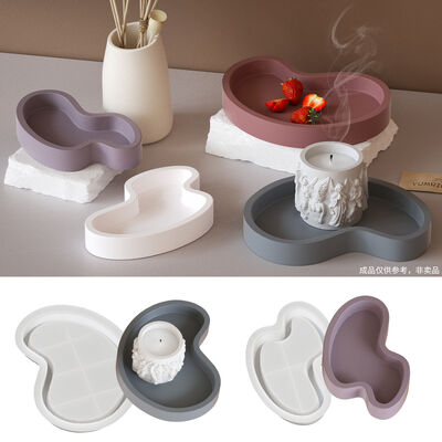 DIY Resin Mirror Irregular Plate Silicone Mold Storage Plate Jewelry Gypsum Drip Mold