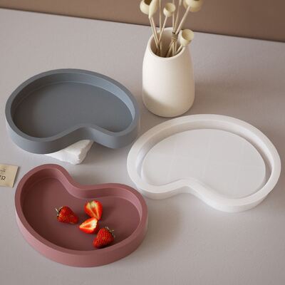 DIY Resin Mirror Irregular Plate Silicone Mold Storage Plate Jewelry Gypsum Drip Mold