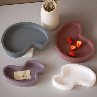DIY Resin Mirror Irregular Plate Silicone Mold Storage Plate Jewelry Gypsum Drip Mold
