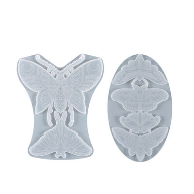 DIY Crystal Dropper Mold Irregular Butterfly Shaped Coaster Placement Large Hanging Jewelry Silicone Mold