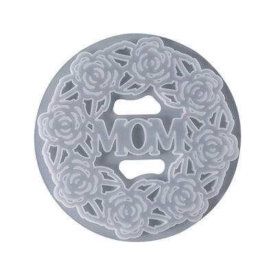 DIY Crystal Dropper Mold MOM Mother Flower Wreath Hanging Decoration Coaster Silicone Mold Recommended By Amazon