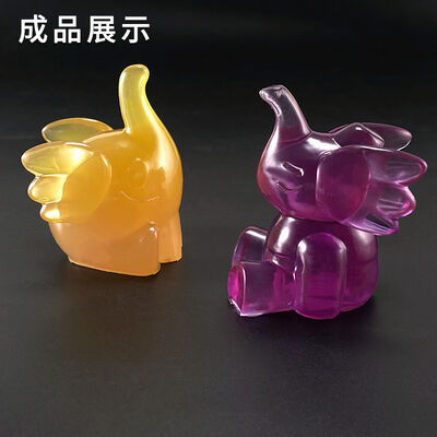 Crystal Dropper Mold DIY Jewelry Ornament Q-version Elephant Highlight Three-dimensional Elephant Silicone Mold