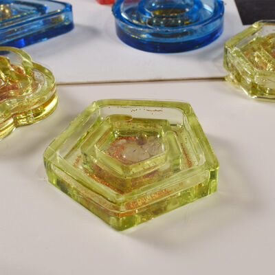 Crystal Dropper DIY Pentagram Flower Love Triangle Six Chain Quicksand Pendant Hanging Decoration Silicone Mold