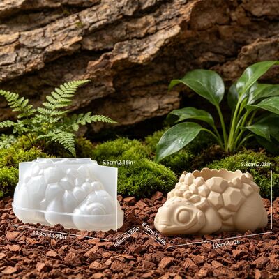 Crystal Cluster Tortoise Shell Dragon Flower Pot Ornament Silicone Mold DIY Aromatherapy Gypsum Candle Cup Succulent Planter Mold