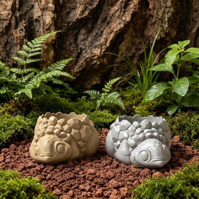 Crystal Cluster Tortoise Shell Dragon Flower Pot Ornament Silicone Mold DIY Aromatherapy Gypsum Candle Cup Succulent Planter Mold