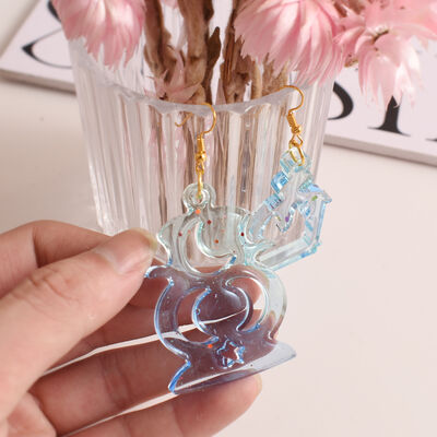 Easter Multiple Pendant Earrings Dropping Rubber Mold DIY Aromatherapy Gypsum Jewelry Hanging Silicone Mold