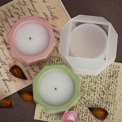 DIY Crystal Drip Glue Square Mouth Octagonal Circular Storage Box Jar Gypsum Candle Cup Flowerpot Ornament Silicone Mold
