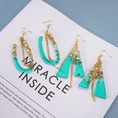 DIY Drip Glue Mold Earhook Earnail Eardrop Multi Specification Earrings Homemade Jewelry Mirror Silicone Mold
