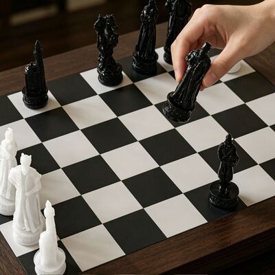 Cross Border New Product European Three-dimensional Chess Silicone Mold DIY Crystal Drip Resin Ornament Mold
