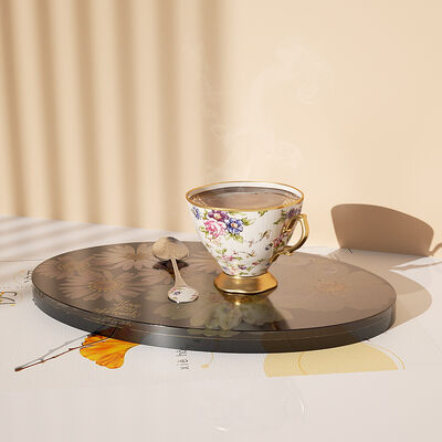 DIY Crystal Dropper Elliptical Table Grinding Tool, Epoxy Resin Mirror Coaster, Circular Tray, Silicone Mold
