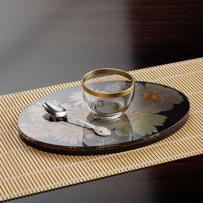 DIY Crystal Dropper Elliptical Table Grinding Tool, Epoxy Resin Mirror Coaster, Circular Tray, Silicone Mold