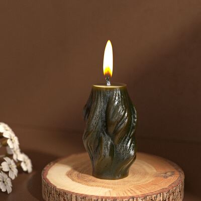 DIY Geometric Rotating Thread Candle Silicone Mold Irregular Column Aromatherapy Candle Gypsum Mold

