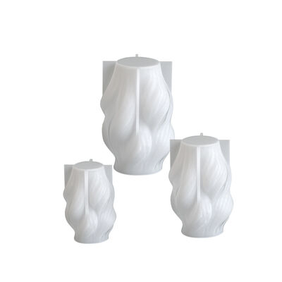 DIY Geometric Rotating Thread Candle Silicone Mold Irregular Column Aromatherapy Candle Gypsum Mold
