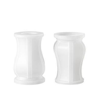 Ins Style Roman Vertical Pattern Vase Silicone Mold DIY Aromatherapy Gypsum Cement Decorative Vase Flower Utensils Dropping Mold