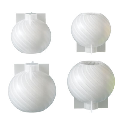 Cross Border New Christmas Style Spiral Diagonal Spherical Candle Mold DIY Aromatherapy Gypsum Silicone Mold
