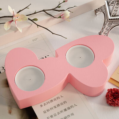 DIY Glue Drop Love Multi Hole Candle Stand Decoration Valentine's Day Candlelight Dinner Gypsum Candle Cup Silicone Mold