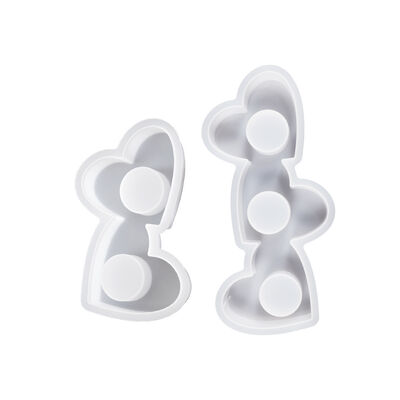 DIY Glue Drop Love Multi Hole Candle Stand Decoration Valentine's Day Candlelight Dinner Gypsum Candle Cup Silicone Mold