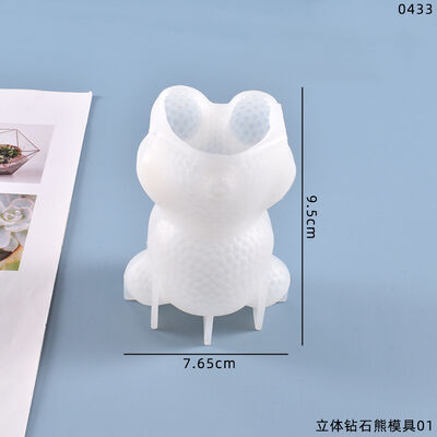 DIY Crystal Dropping Gel Diamond Bear Mold Cute 3D Diamond Bear Cartoon Gypsum Silicone Mold