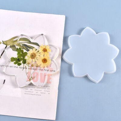 DIY Crystal Dropper Mold Homemade Beautiful Lotus Coaster Silicone Mold Manufacturer Spot Wholesale