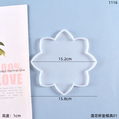 DIY Crystal Dropper Mold Homemade Beautiful Lotus Coaster Silicone Mold Manufacturer Spot Wholesale