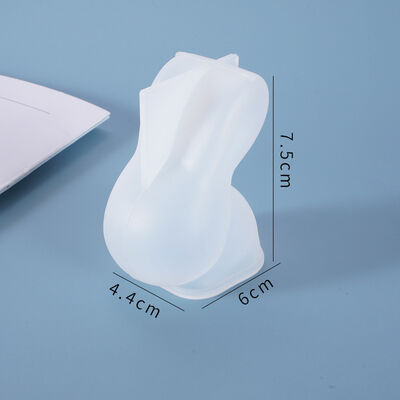 DIY Crystal Resin Mold For 3D Cute Rabbit Plush Toy Jade Rabbit Long-eared Rabbit Silicone Mold