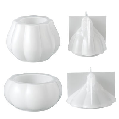 Ins Pumpkin Storage Jar Silicone Mold DIY Capped Pumpkin Aromatherapy Candle Container Wansheng Storage Gypsum Mold