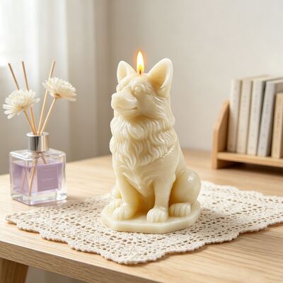 Ins Cute Corgi Dog Aromatherapy Candle Mold Pet Dog Gypsum Ornament Silicone Mold Cross Border Exclusive Supply