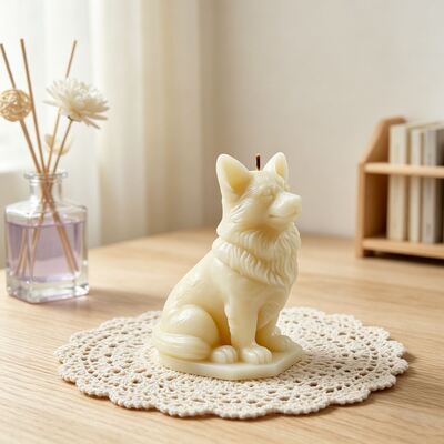 Ins Cute Corgi Dog Aromatherapy Candle Mold Pet Dog Gypsum Ornament Silicone Mold Cross Border Exclusive Supply