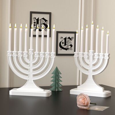 Hanukkah Candlestick Silicone Mold European Hanukkah Lamp Stand Aromatherapy Candlestick Gypsum Mold