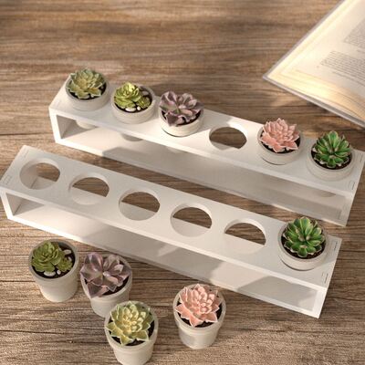 DIY Aromatherapy Gypsum Resin Mold Simple Assembly Six Grid Cup Storage Display Rack Silicone Mold